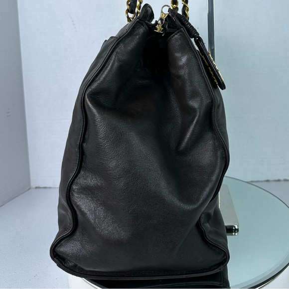 CHANEL CC LAMBSKIN LEATHER SHOULDER BAG EXPRESSO DARK BROWN - Picture 5 of 13